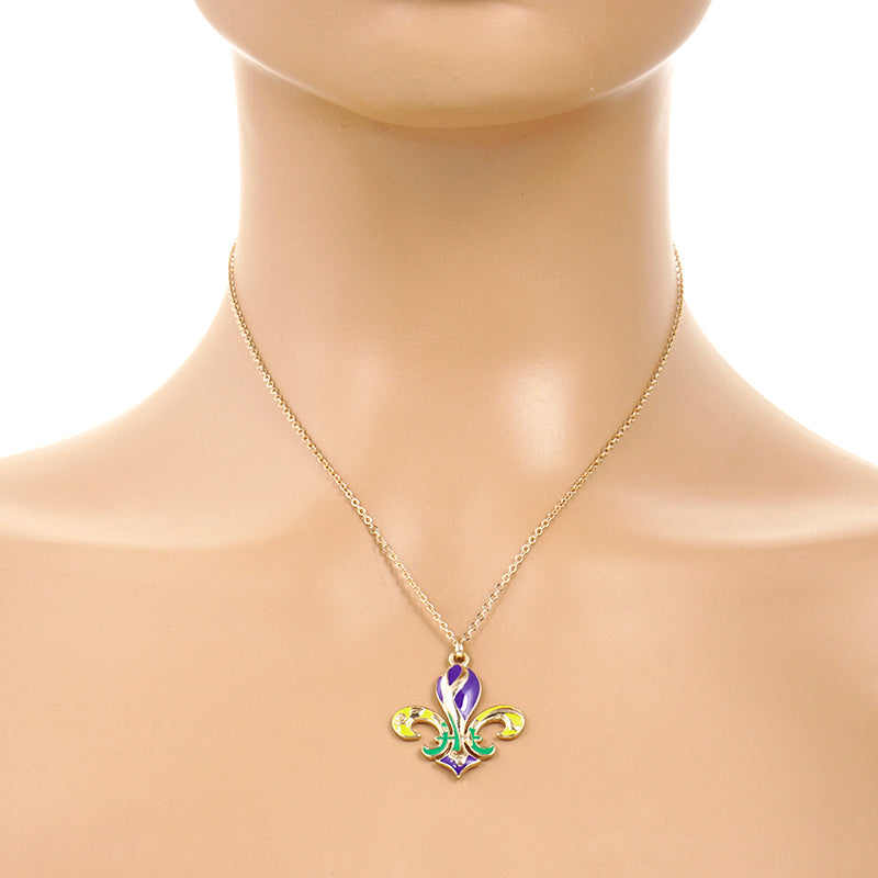 Mardi Gras Fleur de Lis Charm